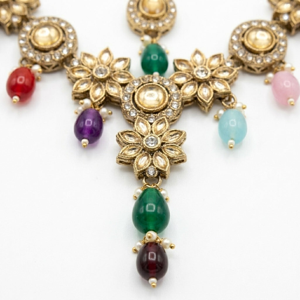Rangriti Pearl Kundan Choker Set