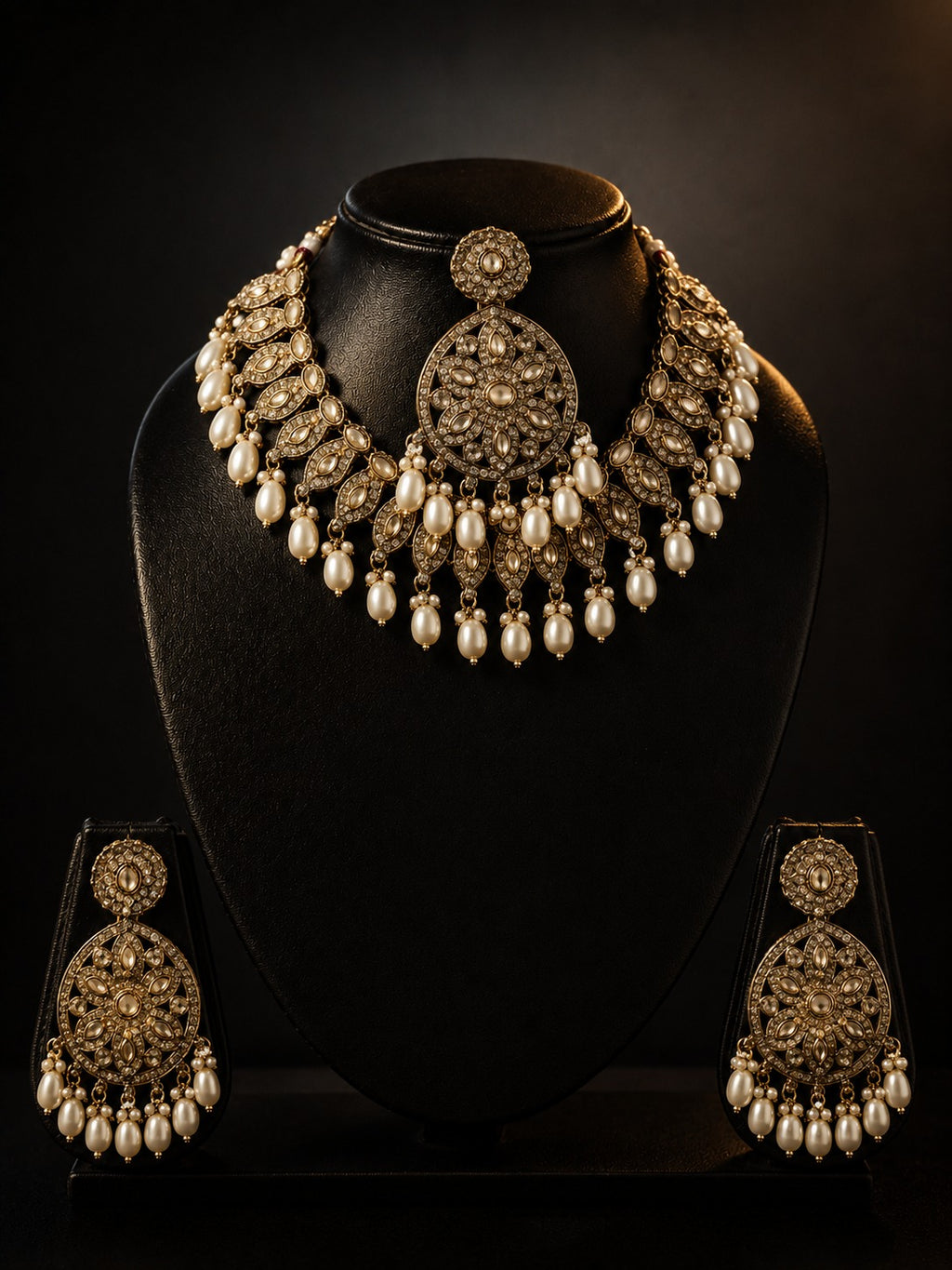 Imperia Pearl Kundan Set