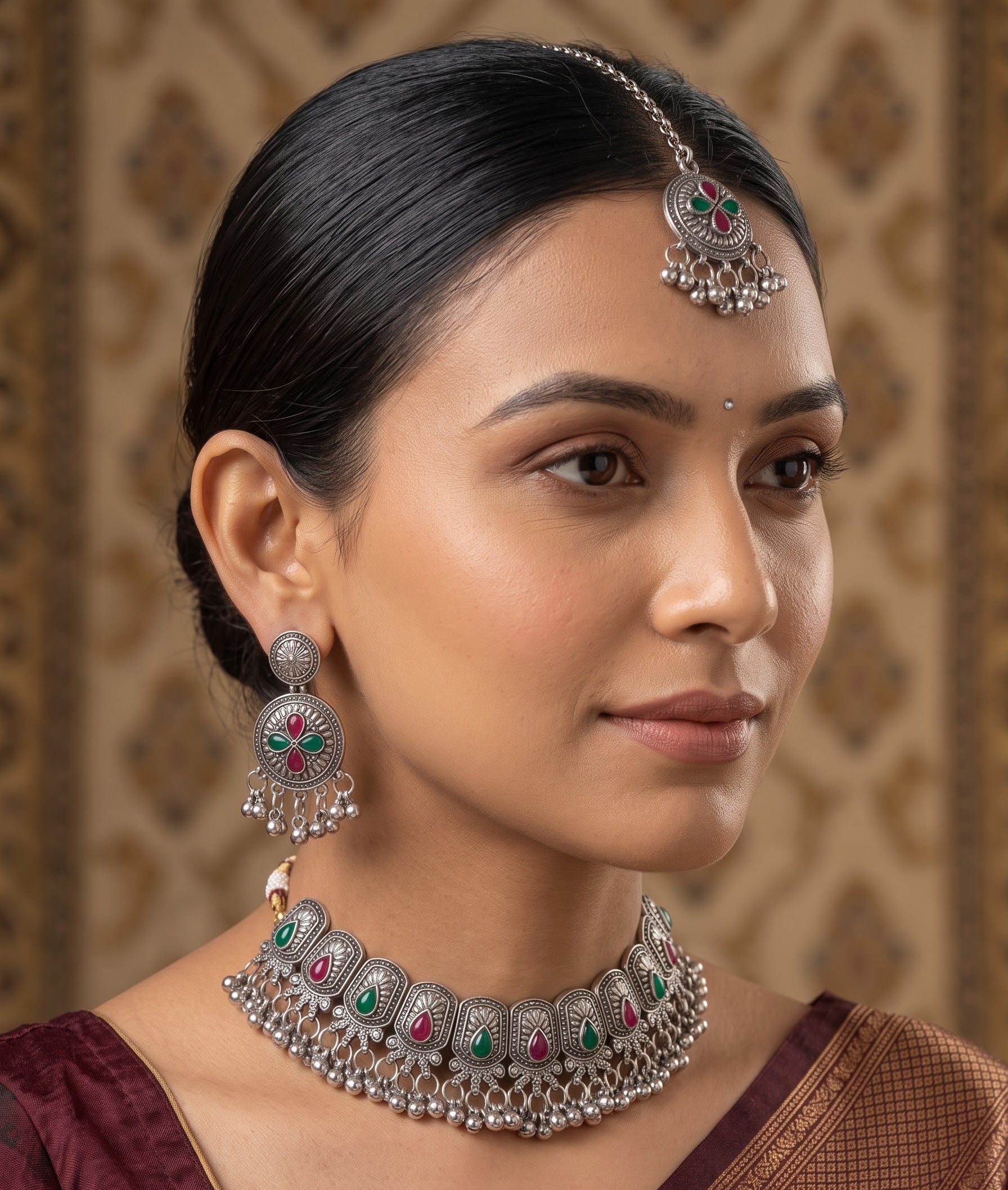 Kavishae Kaira Oxidised Choker Set