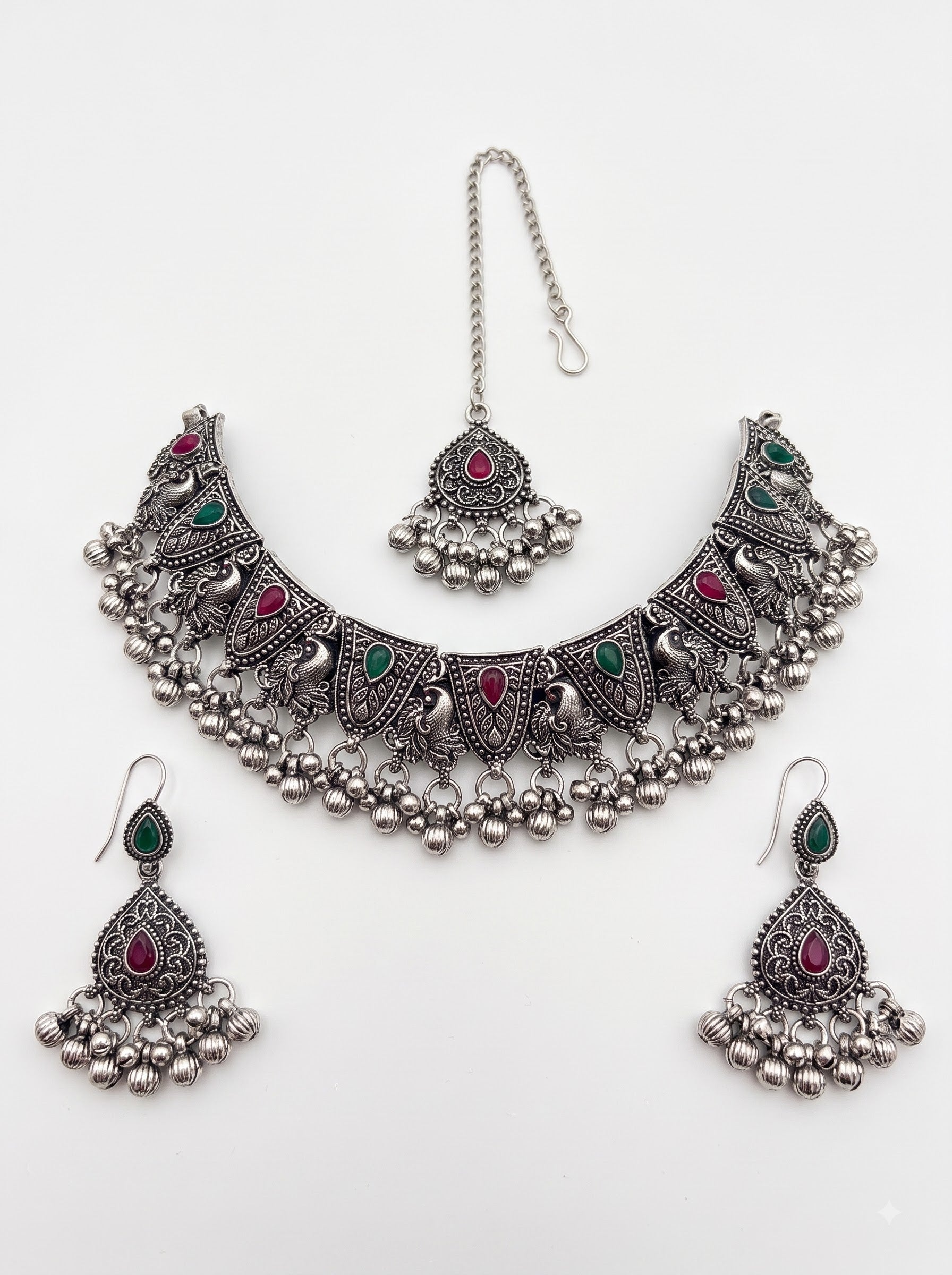 Kavishae Naira Oxidised Choker Set