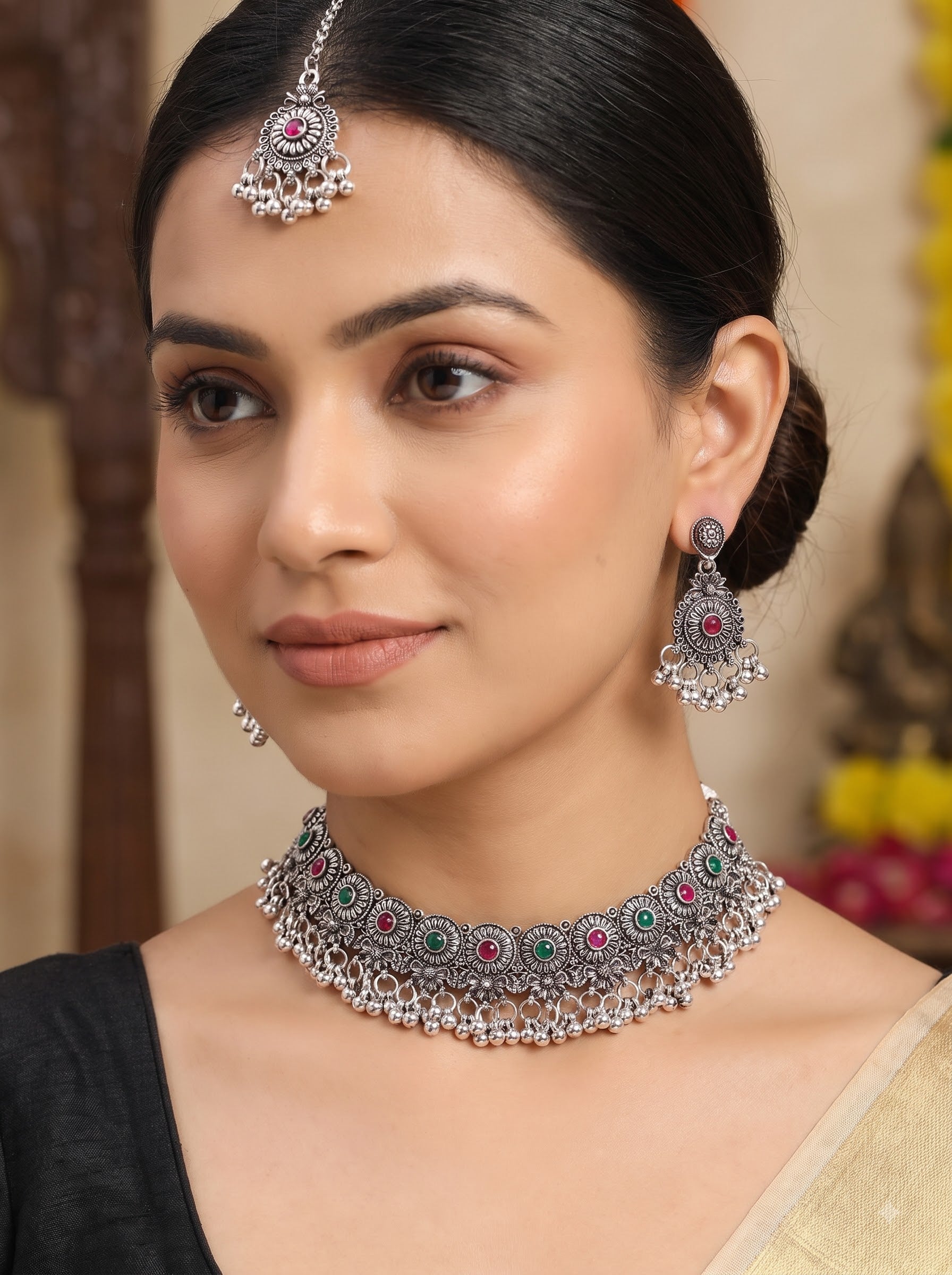 Kavishae Kavrika Oxidised Choker Set