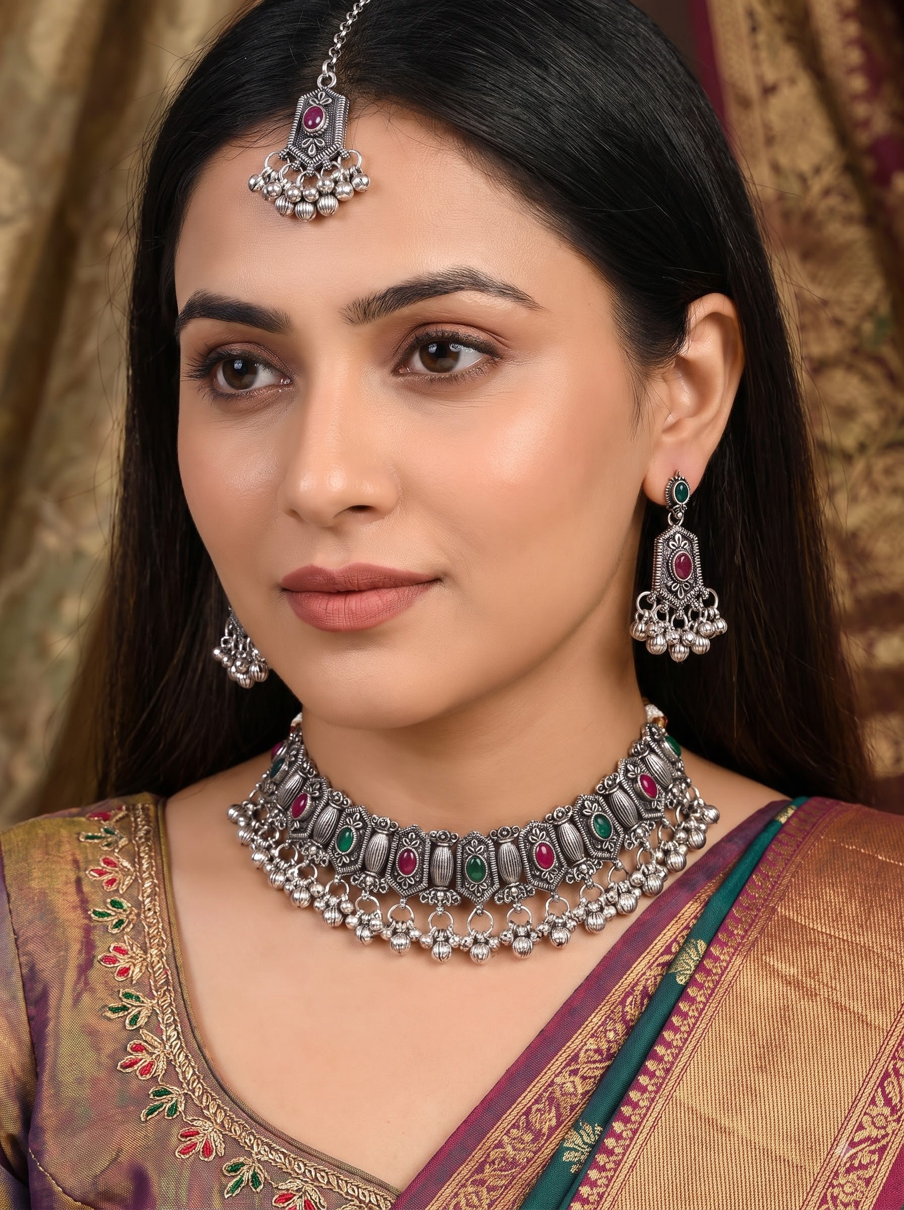 Kavishae Norika Oxidised Choker Set