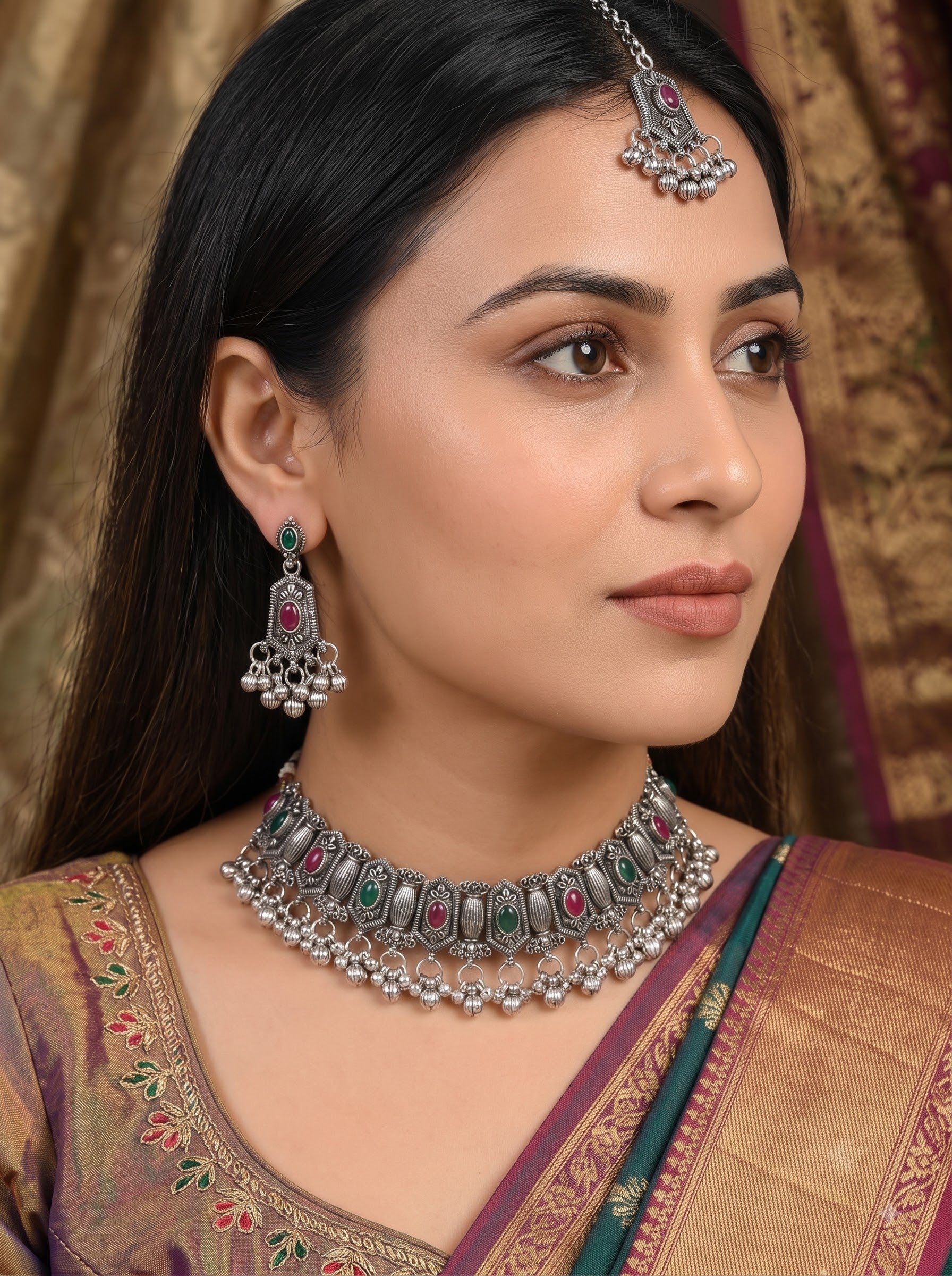 Kavishae Norika Oxidised Choker Set