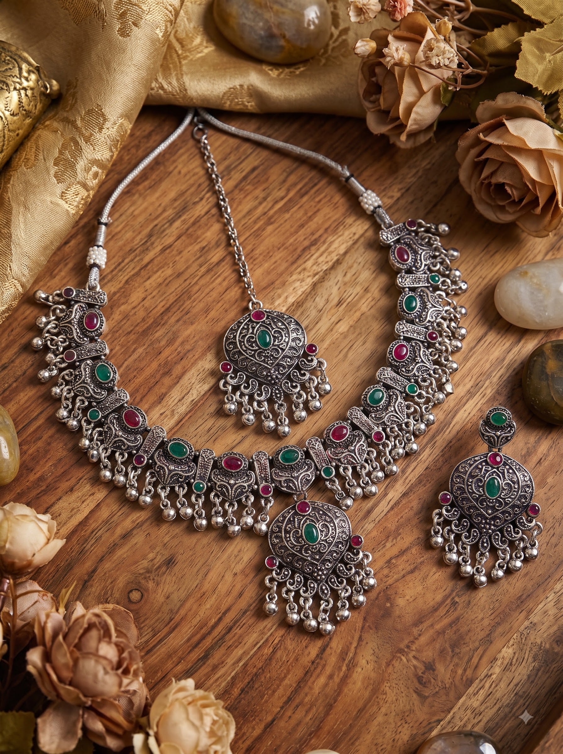 Kavishae Nyrisa Oxidised Choker Set