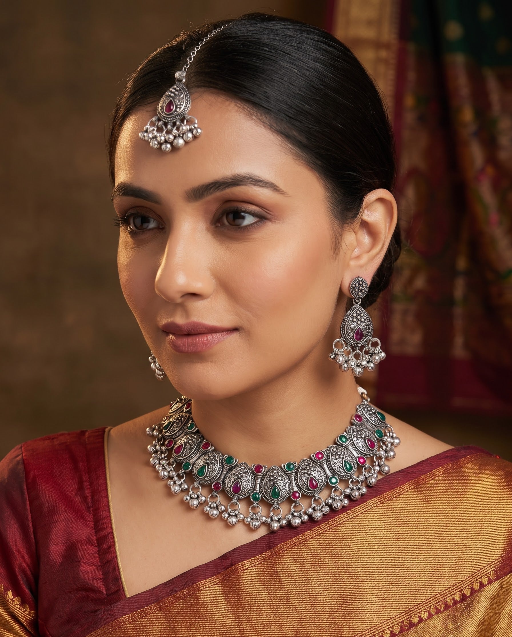 Kavishae Rajsi Oxidised Choker Set