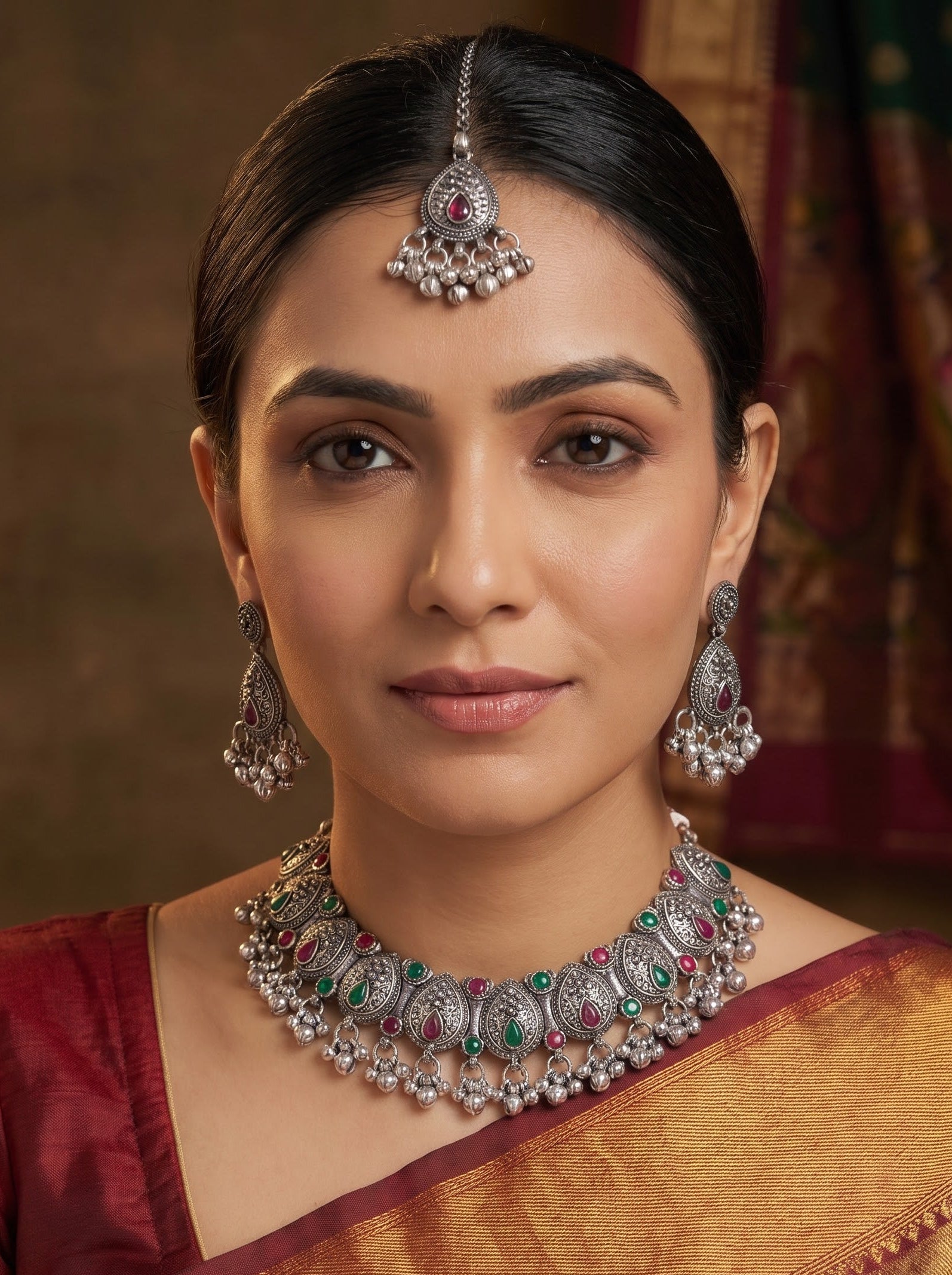 Kavishae Rajsi Oxidised Choker Set