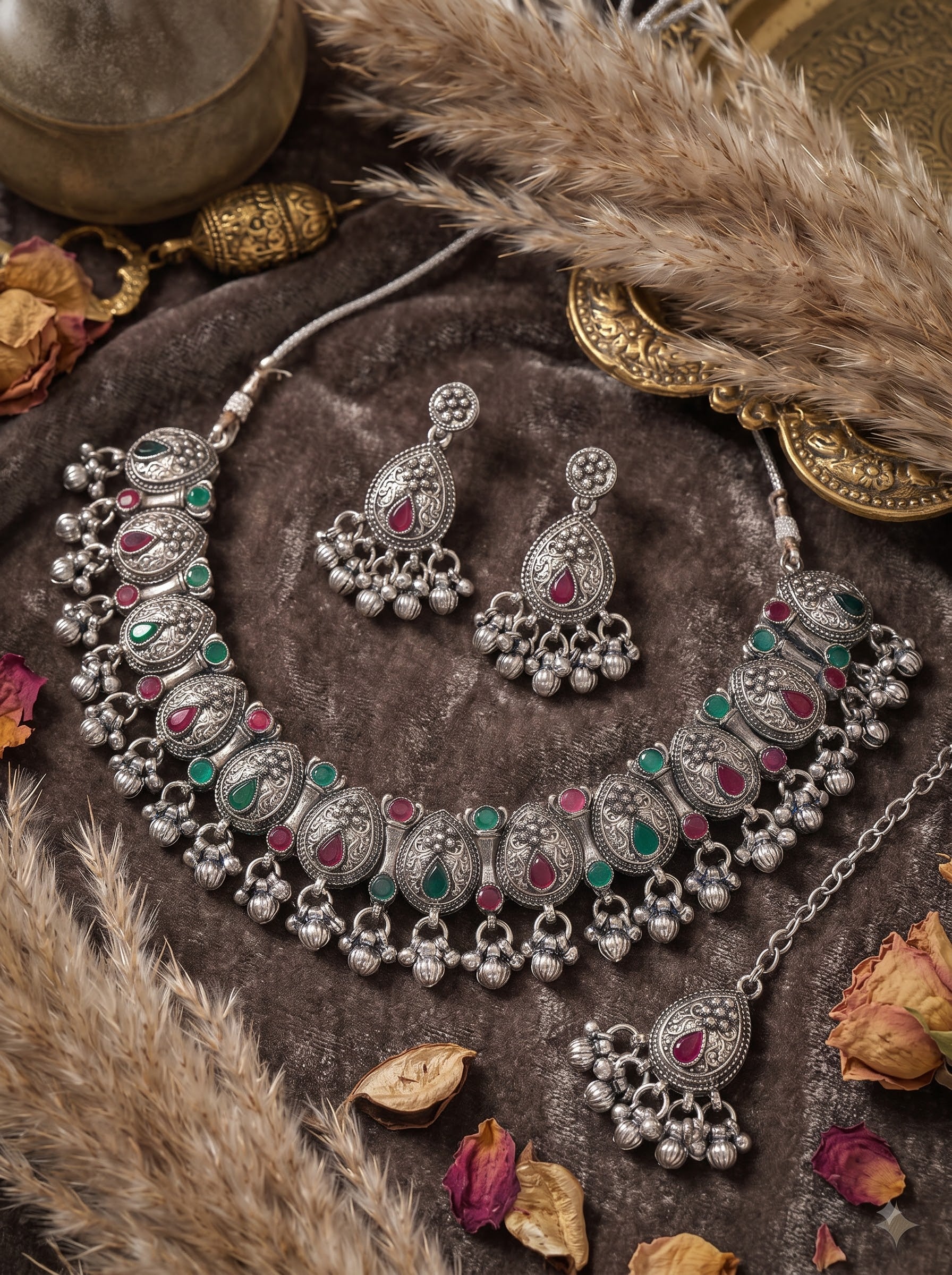 Kavishae Rajsi Oxidised Choker Set