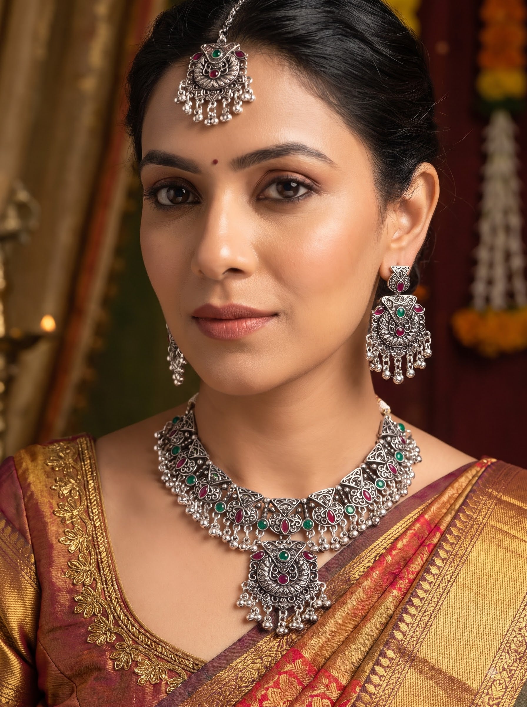 Kavishae Veya Oxidised Choker Set
