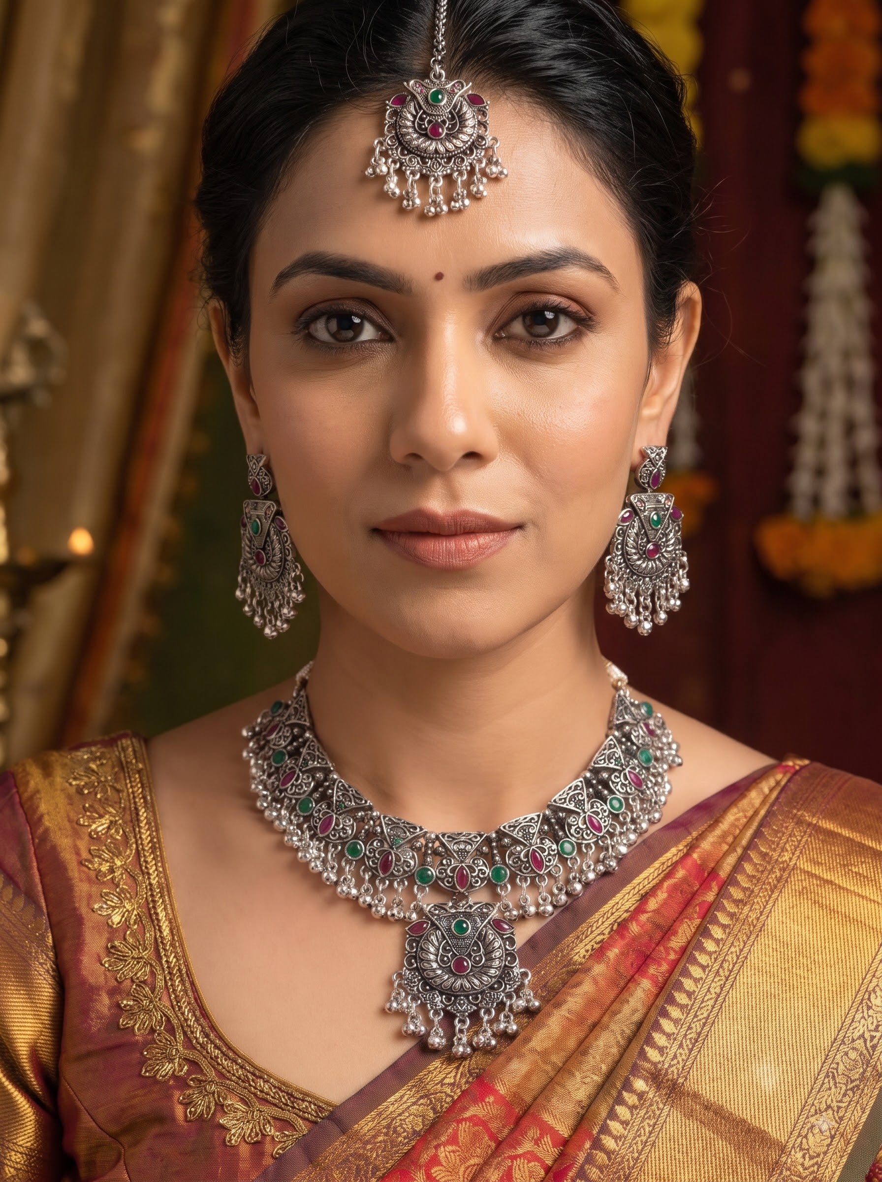 Kavishae Veya Oxidised Choker Set