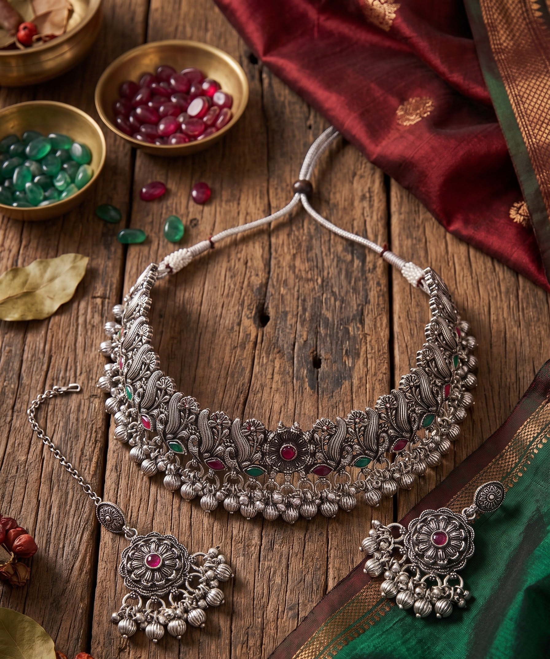 Kavishae Virasat Oxidised Choker Set