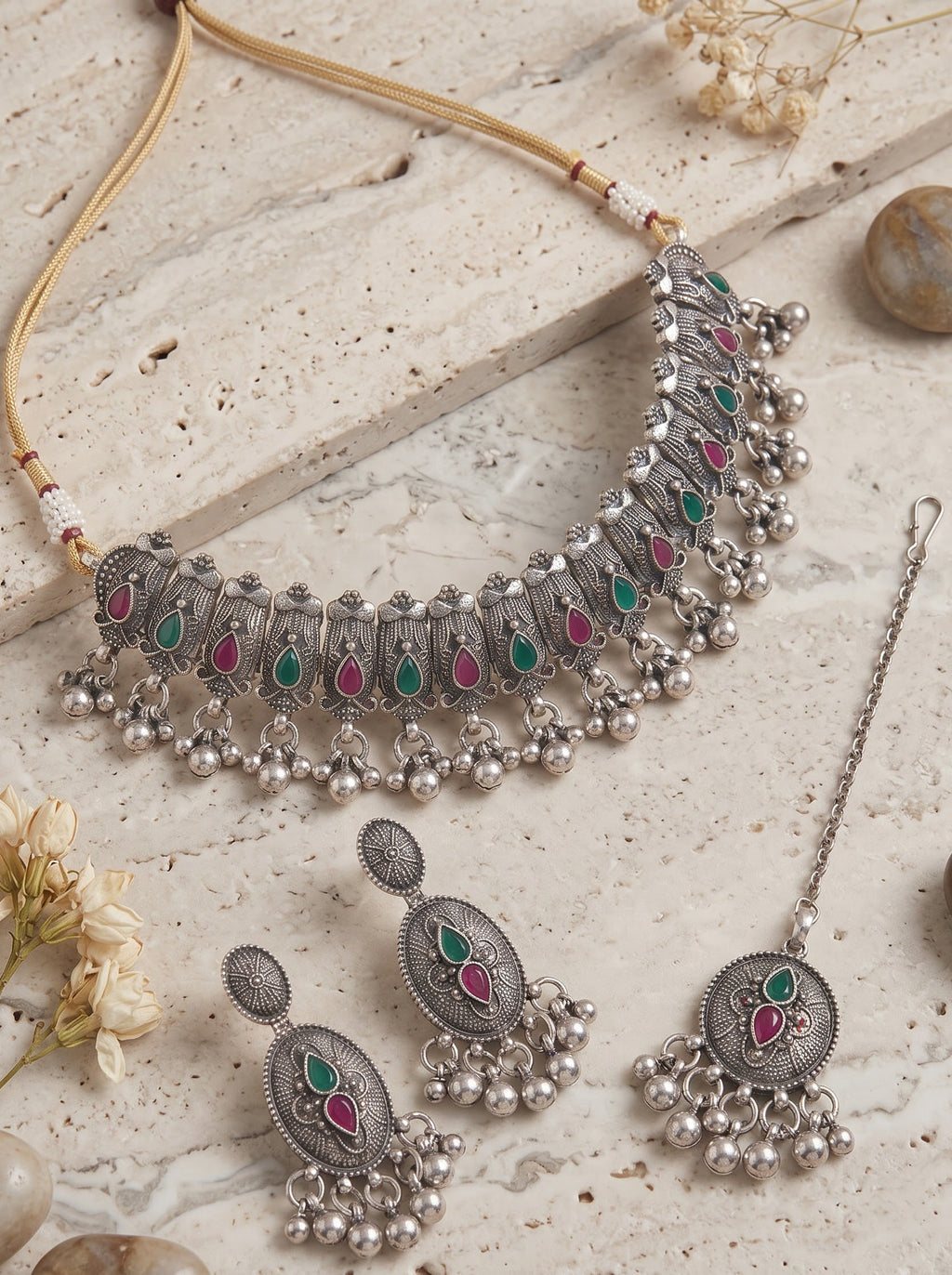 Kavishae Tarasha Oxidised Choker Set