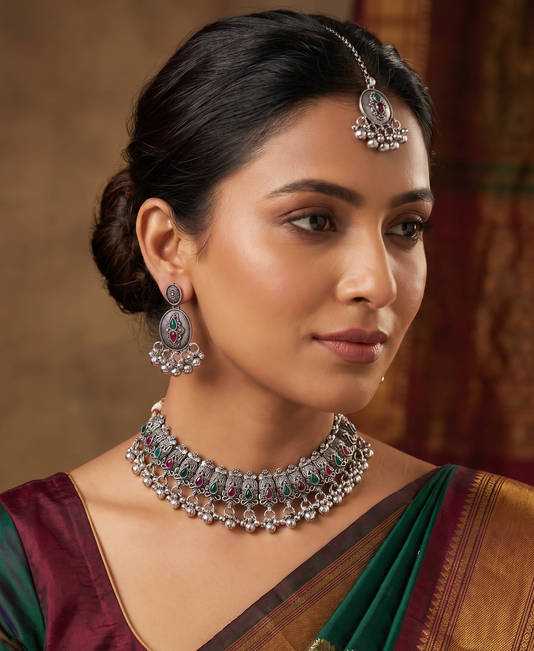 Kavishae Tarasha Oxidised Choker Set