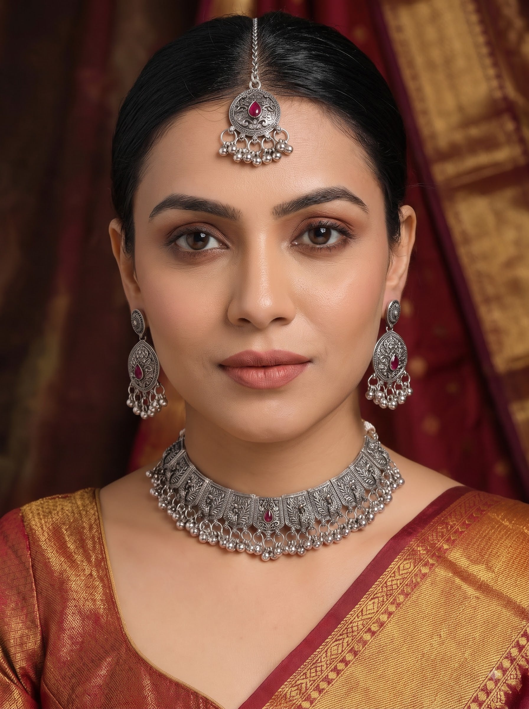 Kavishae Dhwani Oxidised Choker Set