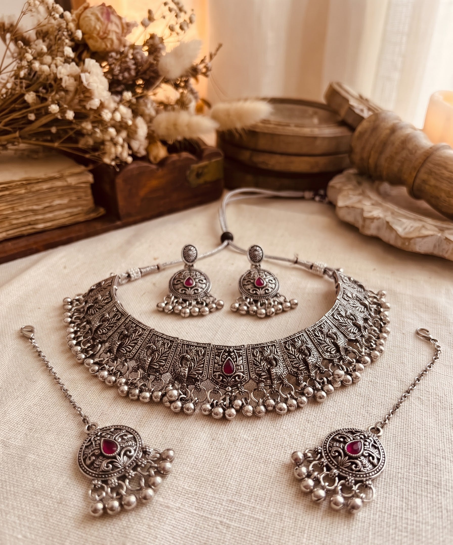 Kavishae Dhwani Oxidised Choker Set