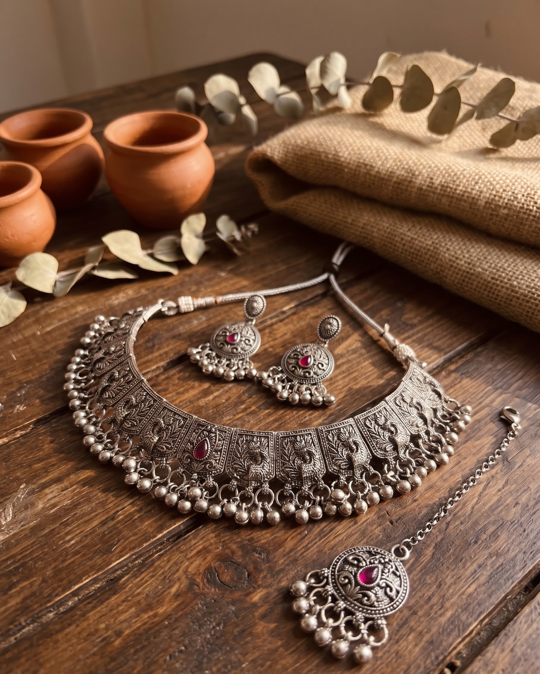 Kavishae Dhwani Oxidised Choker Set