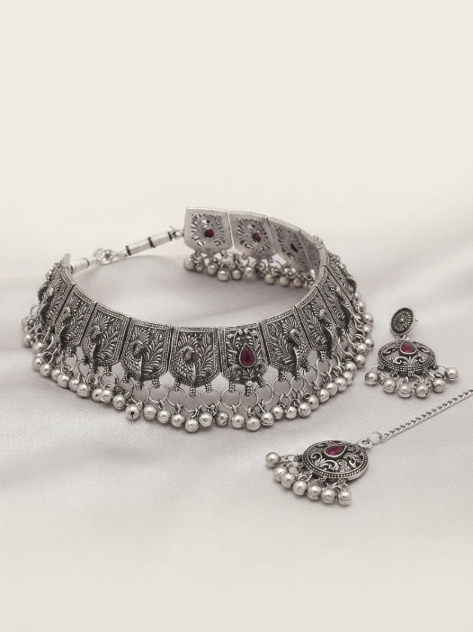 Kavishae Dhwani Oxidised Choker Set