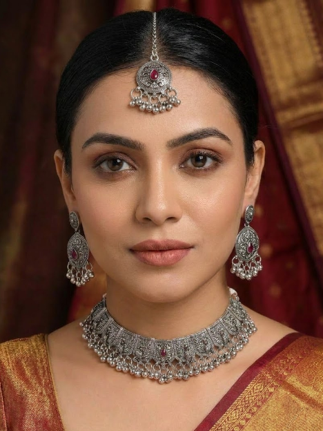 Kavishae Dhwani Oxidised Choker Set